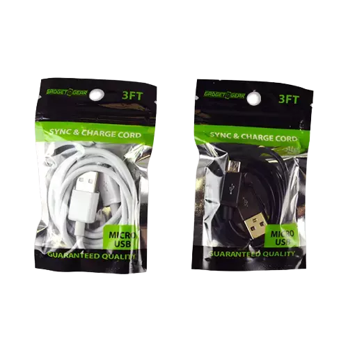 Charging Cable USB to Micro USB 3FT - 6 Pieces Per Pack 21563