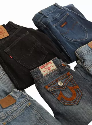 Vintage & Modern Mixed Women's Branded Jeans Bale of 100 lbs