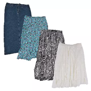 Vintage & Modern Women's Plus Size Skirts Mix Bundle of 10