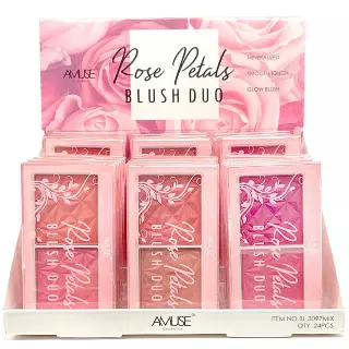 Amuse Rose Petals Blush Duo - Wholesale Display 24 Units (BL3097MIX)