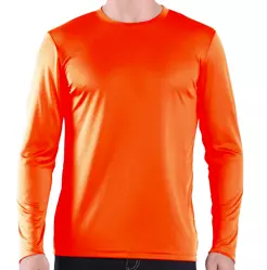 Men's Crew Neck Long Sleeve Shirt-Plus Size- Style #MS904X - $6.90/Unit MINIMUM 24 PCS - PLEASE SEE DESCRIPTION - 3XL-5XL — Orange