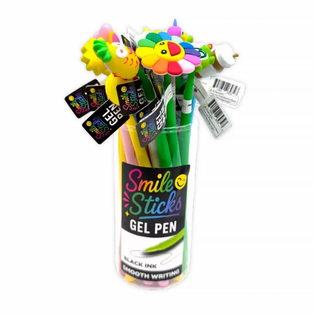 Emotional Support Smile Stick Gel Pen - 24 Pieces Per Display 26472