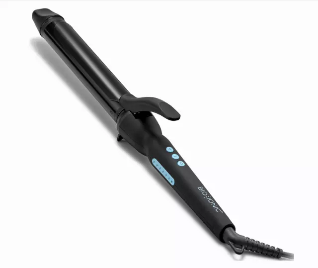 Bio Ionic Long Barrel 1.25″ Curling Iron for Long Hair, Adjustable Heat