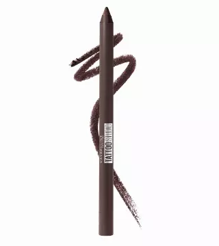 Maybelline TattooStudio Long-Lasting Sharpenable Eyeliner Pencil, Glide on Smooth Gel Pigments with 36 Hour Wear, Waterproof, Bold Brown, 1 Count