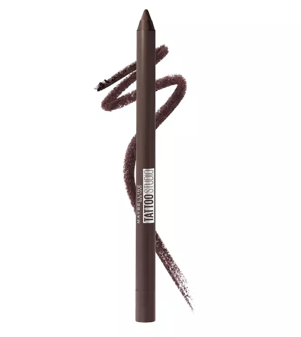 Maybelline TattooStudio Long-Lasting Sharpenable Eyeliner Pencil, Glide on Smooth Gel Pigments with 36 Hour Wear, Waterproof, Bold Brown, 1 Count