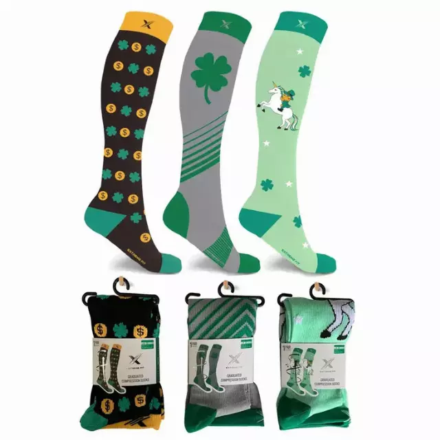 ST PATRICK'S SOCKS - 3 ASST STYLES — Large/XL · SKU EF-3IRICS-L