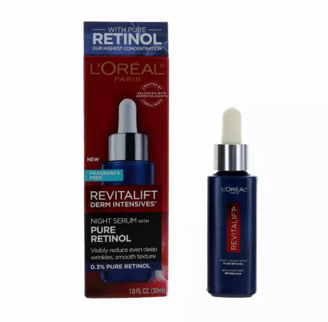 L’Oreal Paris Revitalift Derm Intensives Night Serum, 0.3% Pure Retinol, 1 fl oz