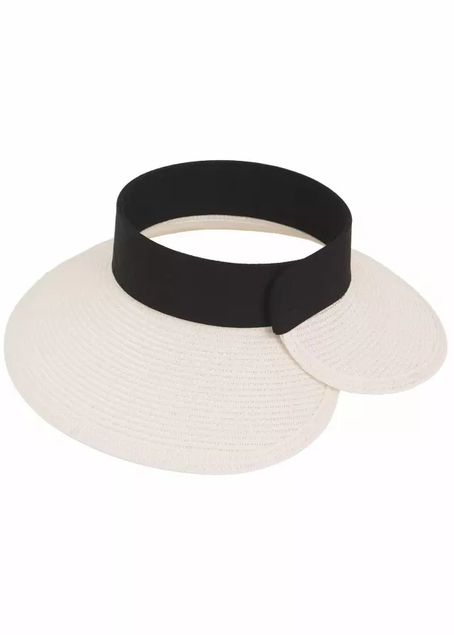 Magid Straw Visor — White · SKU HA-6204S-WT