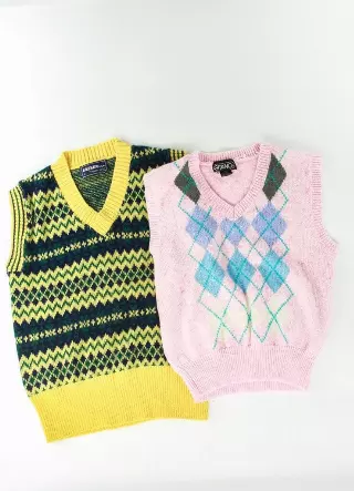 Vintage Men's Sweater Vest Mix of 10 - Ready to Ship
