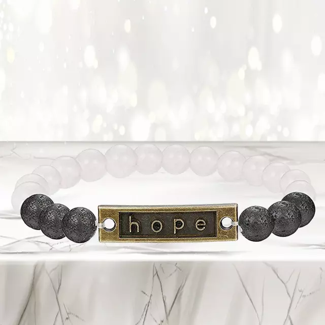 Mixed Lava Stone Chakra Diffuser Bracelet — Hope