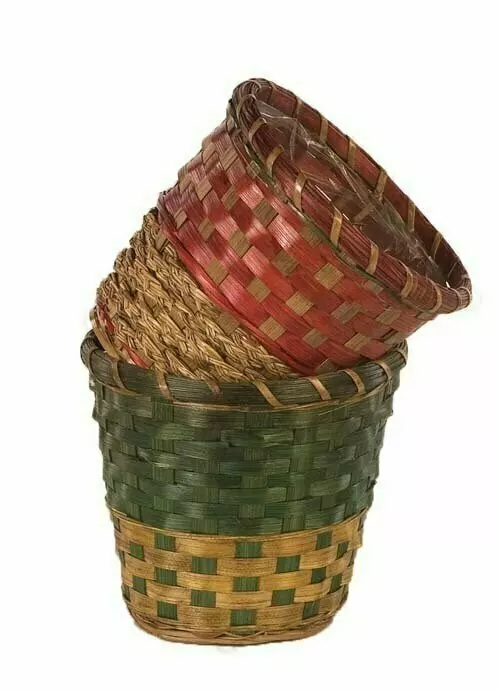MSX1008-7 – 2 asst. style 7” Holiday pot sewn-in- liner-Min 12- Case Pk. 72