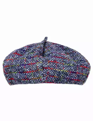 Adrienne Vittadini Tweed Beret — GRAY