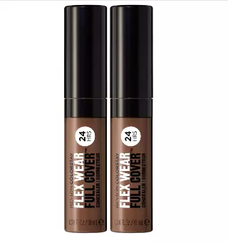 Revlon ColorStay Flex Wear, Full Cover Non-Creasing Concealer, Infused with Hyaluronic Acid & Vitamin E, Flexible Longwear, 078 Truffle, 0.34 fl oz. (Pack of 2)
