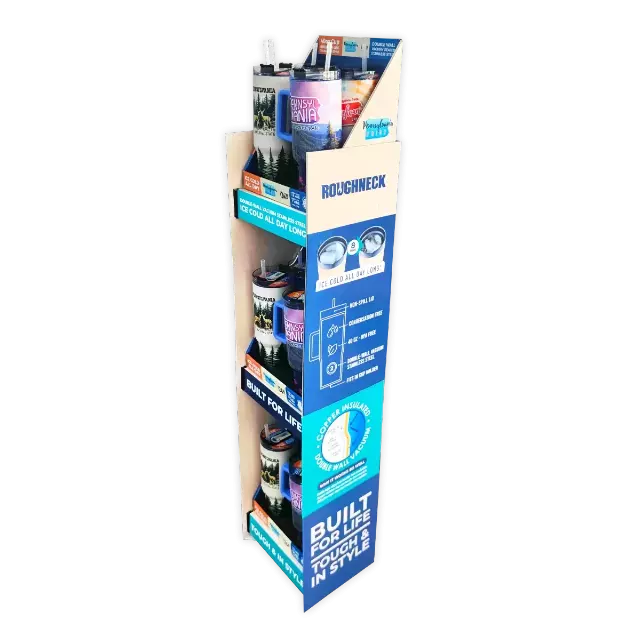 40 oz Stainless-Steel Insulated Printed Cup Pennsylvania Floor Display - 12 Pieces Per Retail Ready Display Kit 88559