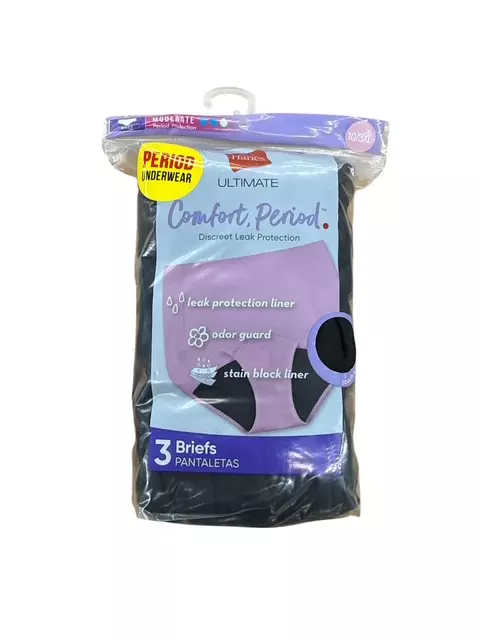 #0W-H-40PP Hanes Comfort Period Light Brief Panty – $3.50 per pack of 3 (18 Packs)