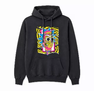RICK AND MORTY WUBBA SKATE HOODIE BLACK