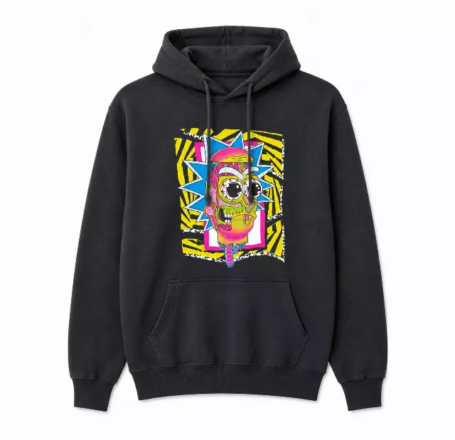 RICK AND MORTY WUBBA SKATE HOODIE BLACK