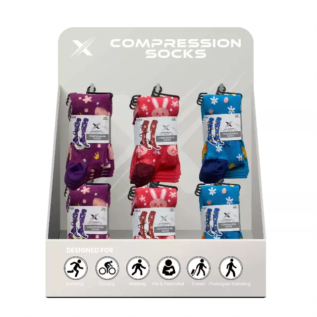 24-PAIRS COMPRESSION SOCKS WITH FREE DISPLAY · SKU XX-DISPLAY-FAR