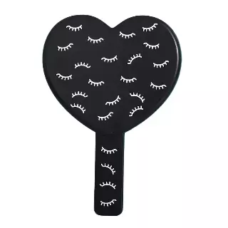 Black Heart Shape Hand Mirror