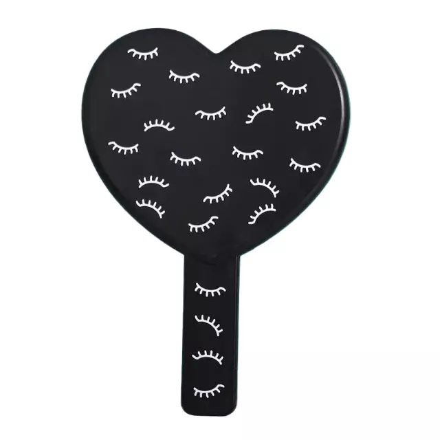 Black Heart Shape Hand Mirror