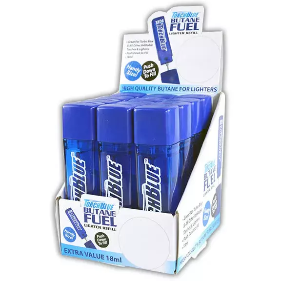 18ML Bulk Torch Blue Butane Refill - 12 Pieces Per Retail Ready Display 24701