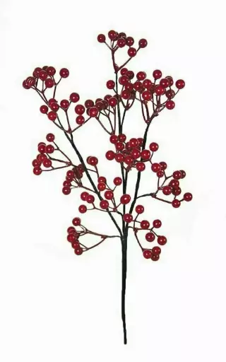 PPX5062RD – 15” Red berry spray x3 stems (ea)- Min 12 pcs – Case pk 144