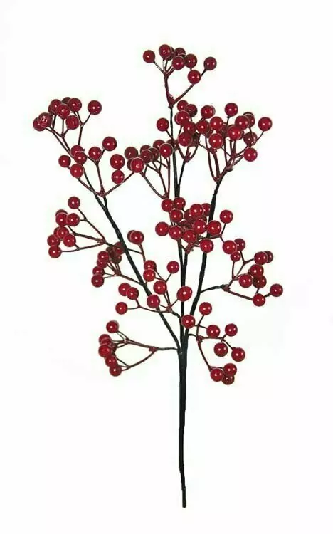 PPX5062RD – 15” Red berry spray x3 stems (ea)- Min 12 pcs – Case pk 144