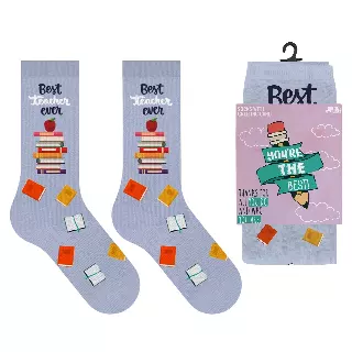 Greeting Card Socks - BEST TEACHER