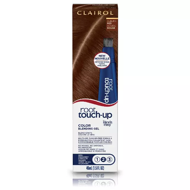 Clairol Root Touch-Up Semi-Permanent Hair Color Blending Gel, 5R Auburn Red | Blend Minor Gray Hair | Gradually Fades with Washing | Pack of 1