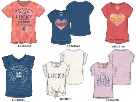 Lucky Brand Wholesale Girls tees assortment 48pcs.