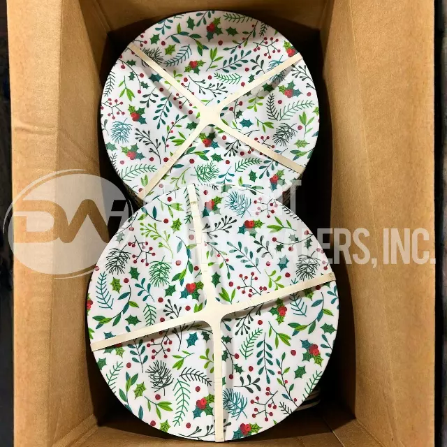 Christmas Holiday Winter Melamine Dinner Plates · 156 pcs · 10.5-inch