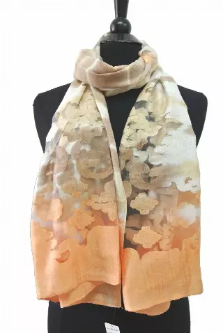 BF712 Tie Dye Spring Scarf — Orange
