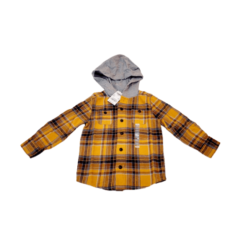 Oshkosh Boys Flannel Hooded Button Down · 20 units · new with tags