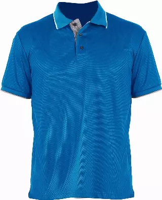 Men's Waft Series Polo- Style #MS015- $6.90/ Unit MINIMUM 24 PCS - PLEASE SEE DESCRIPTION - S-2XL — Blue