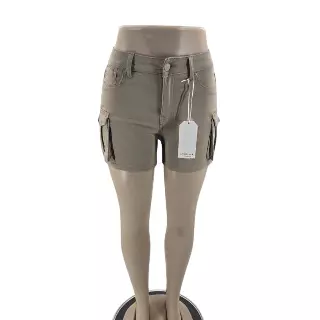 Chicaluv - Urban Chic Women's High-Waist Cargo Shorts – With Side Pockets XV2048