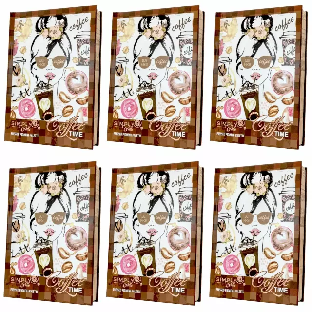 Simply Bella Coffee Time Pressed Pigment Palette - Wholesale 6 Units (S112)