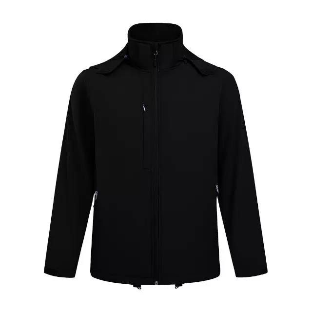 Men’s Solid Berber Lined Bonded Jacket - Style #MFJ156 - $16.90/Unit - 12PCS/CS - PLEASE SEE DESCRIPTION — Black
