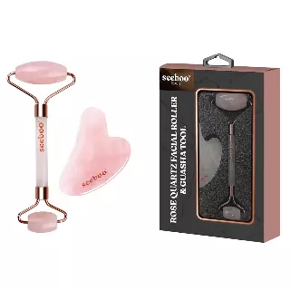 Rose Quartz Face Roller & Gua Sha Tool