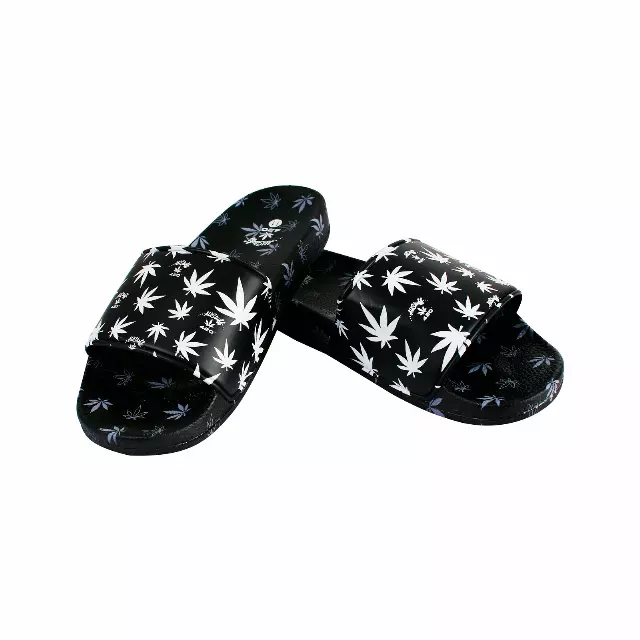 Himpy Slides - Mens Cookies and Cream Black Sandal - 1 Pair Per Pack — 11