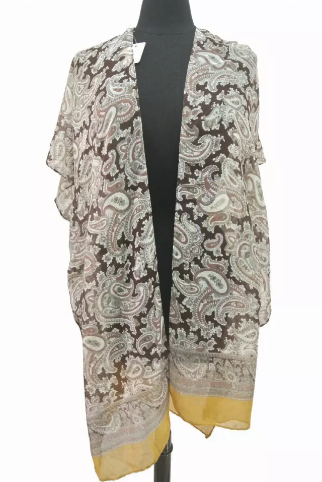 QC203 Paisley Print Spring Kimono — Yellow
