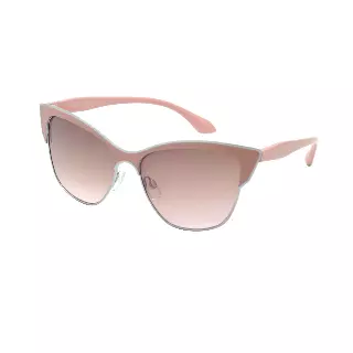 Premium Metal Cat Eye Sunglasses with Two-Tone Accents and Gradient Lenses HJ1014