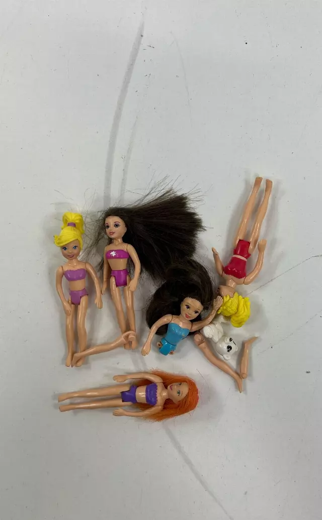Collectible Mattel Assorted Polly Pocket Dolls Lot For Parts or Repair