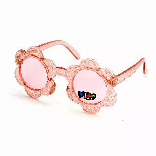 Kids' Flower Shaped Glitter Sunglasses with UV400 Protection K10374