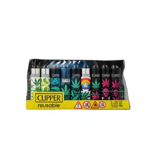 Clipper Printed Weed Time Lighters, Pack of 48