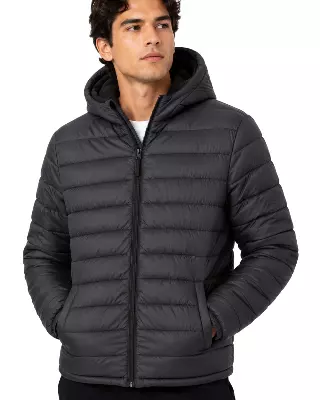 Men's Puffer Jacket With Hood #J21 — S-M-L-XL-2X / Black
