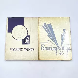 Canyon TX High School Yearbooks 1963 1964 Soaring Wings 2 Piece Vintage Lot