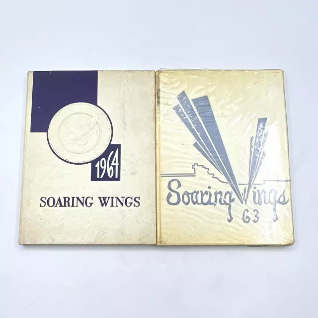 Canyon TX High School Yearbooks 1963 1964 Soaring Wings 2 Piece Vintage Lot