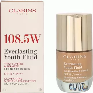 WHOLESALE CLARINS EVERLASTING YOUTH FLUID ILLUMINATING & FIRMING FOUNDATION 1 OZ - 108.5W - 48 PIECE LOT
