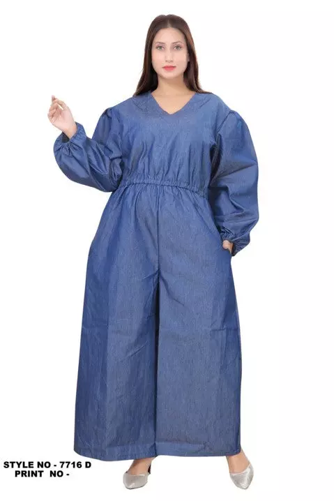 7716 -Denim Jumpsuit (3 PCS PRE-PACK) - $25 Each