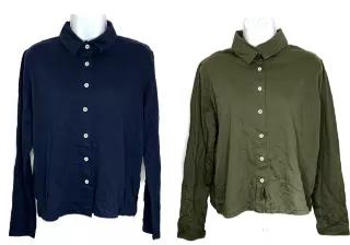 #266-AA-LS ‘American Apparel’ Long Sleeve Shirt with Collar – $.50 Each (36 Pieces)